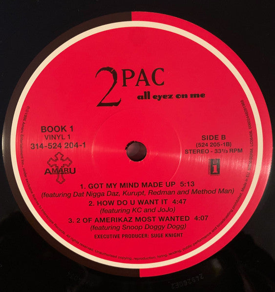 2Pac : All Eyez On Me (4xLP, Album, RE, Gat)
