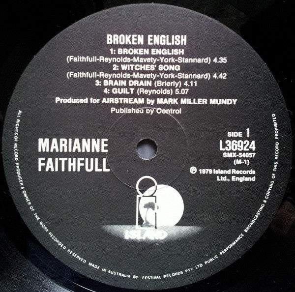 Marianne Faithfull : Broken English (LP, Album + 7", Single)