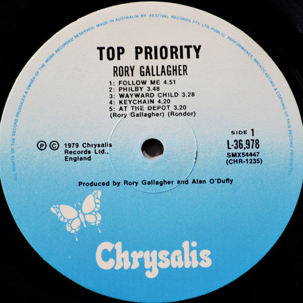 Rory Gallagher : Top Priority (LP, Album)