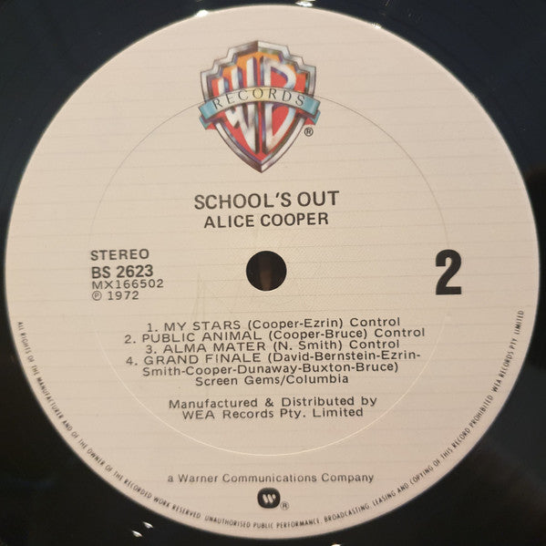 Alice Cooper : School's Out (LP, Album, RE, Whi)