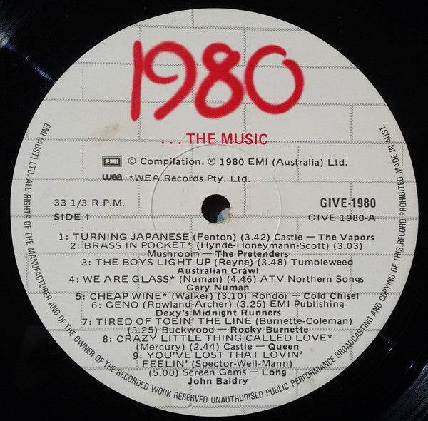 Various : 1980...The Music (LP, Comp)
