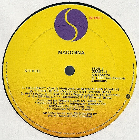 Madonna : Madonna (LP, Album)