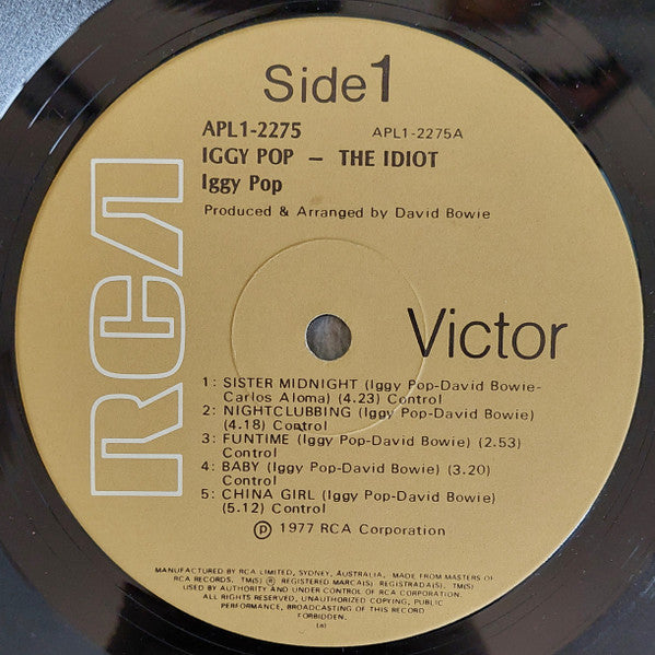 Iggy Pop : The Idiot (LP, Album)