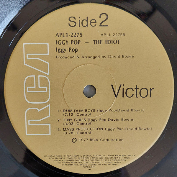 Iggy Pop : The Idiot (LP, Album)