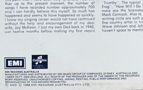 Slim Dusty : Songs From The Cattle Camps (LP, Album, RP)