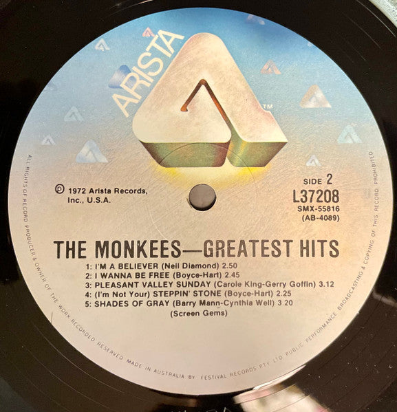 The Monkees : The Monkees Greatest Hits (LP, Comp, RE)