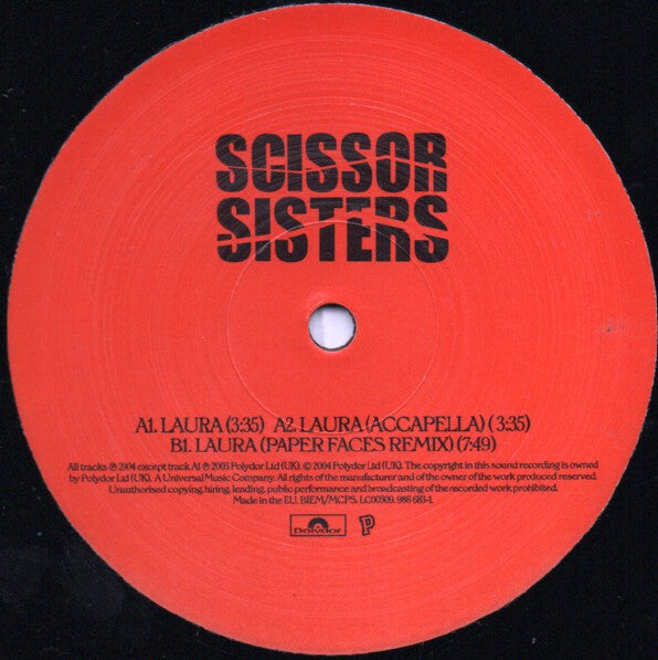 Scissor Sisters : Laura (12", Single)
