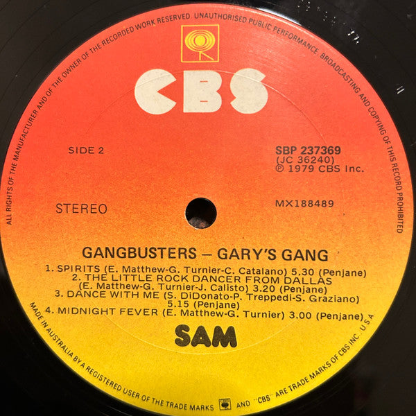 Gary's Gang : Gangbusters (LP, Album)
