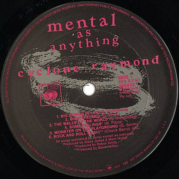 Mental As Anything : Cyclone Raymond (LP, Album)
