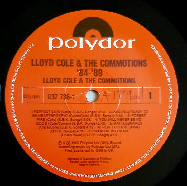 Lloyd Cole & The Commotions : 1984-1989 (LP, Comp)
