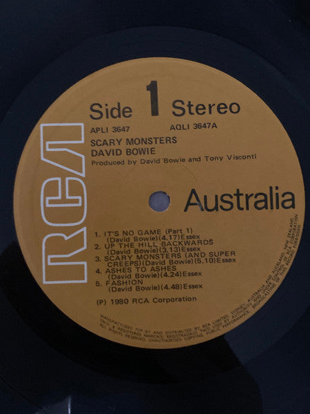 David Bowie : Scary Monsters (LP, Album)
