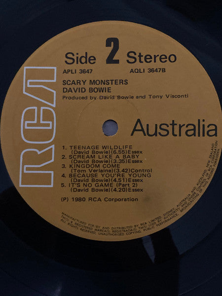 David Bowie : Scary Monsters (LP, Album)