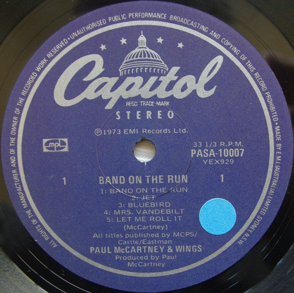 Wings (2) : Band On The Run (LP, Album, RE)