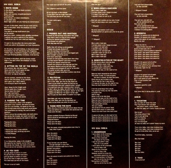 Cream (2) : Wheels Of Fire (2xLP, Album, RE, Gat)