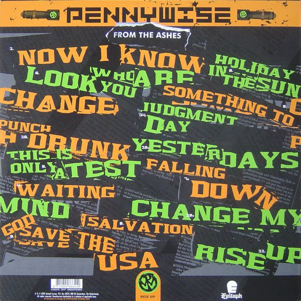 Pennywise : From The Ashes (LP, Album, RE)
