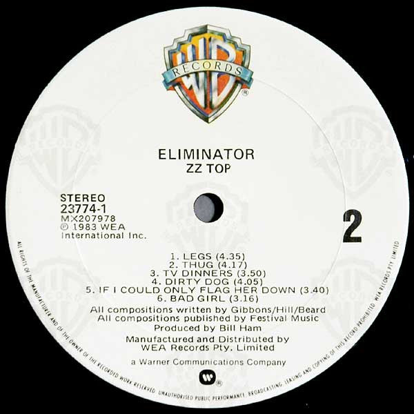 ZZ Top : Eliminator (LP, Album)