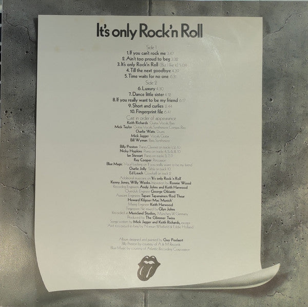 The Rolling Stones : It's Only Rock 'N Roll (LP, Album, RE)