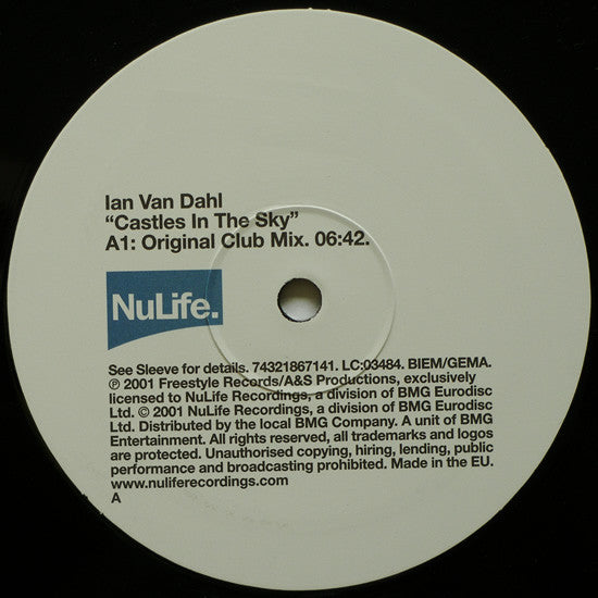 Ian Van Dahl : Castles In The Sky (12", Single)