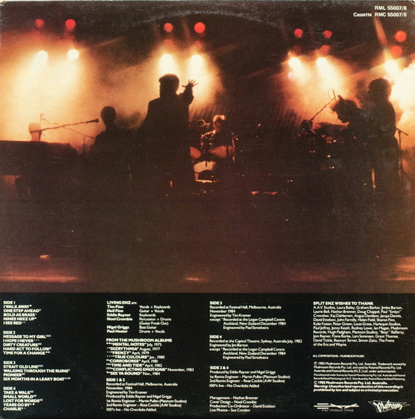 Split Enz : The Living Enz (2xLP, Album)