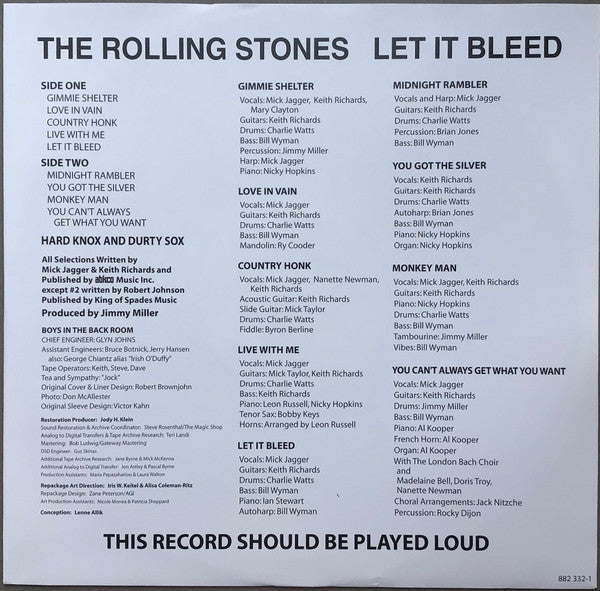 Rolling Stones* : Let It Bleed (LP, Album, RE, RM)