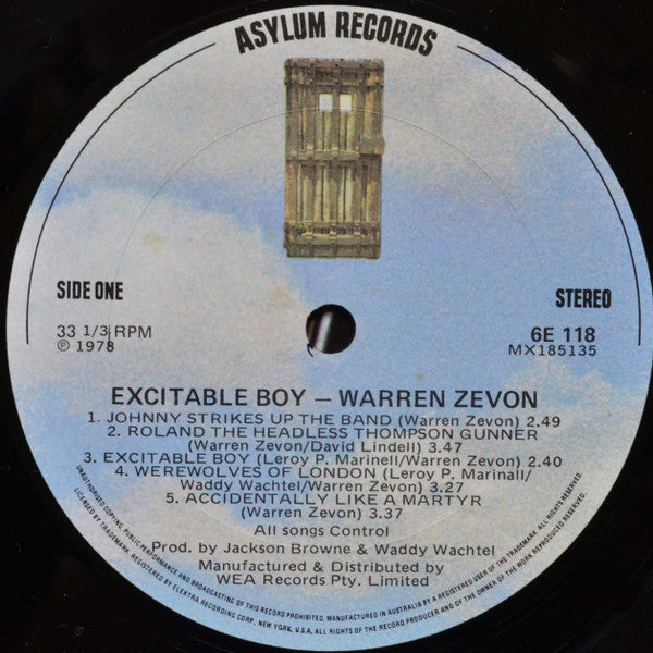 Warren Zevon : Excitable Boy (LP, Album)