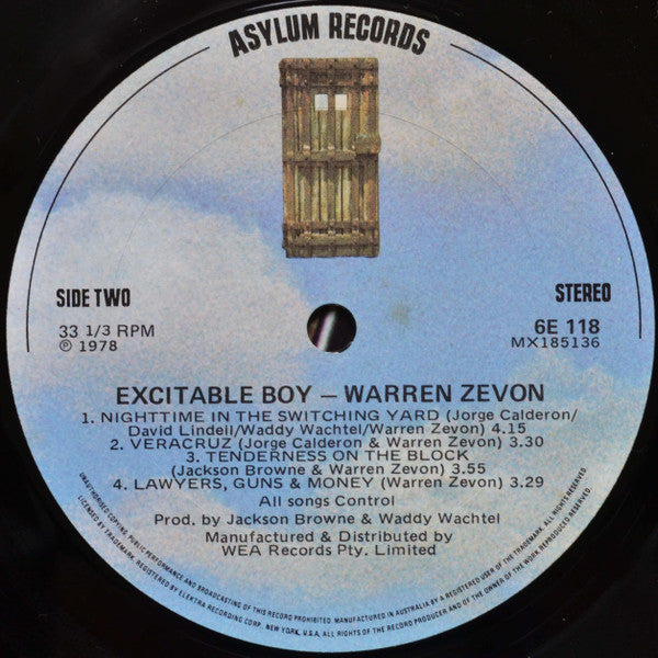 Warren Zevon : Excitable Boy (LP, Album)