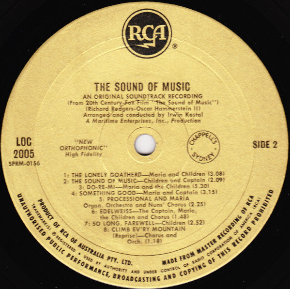 Rodgers & Hammerstein : The Sound Of Music (LP, Album, Mono, RE)