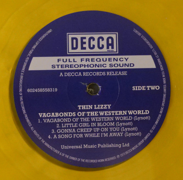 Thin Lizzy : Vagabonds Of The Western World (LP, RE, RM, Tra)