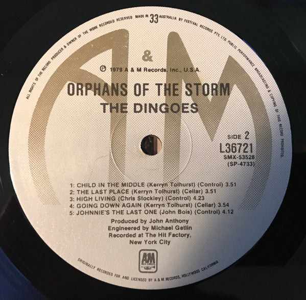 The Dingoes : Orphans Of The Storm (LP, Album)