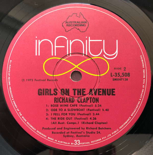 Richard Clapton : Girls On The Avenue (LP, Album)