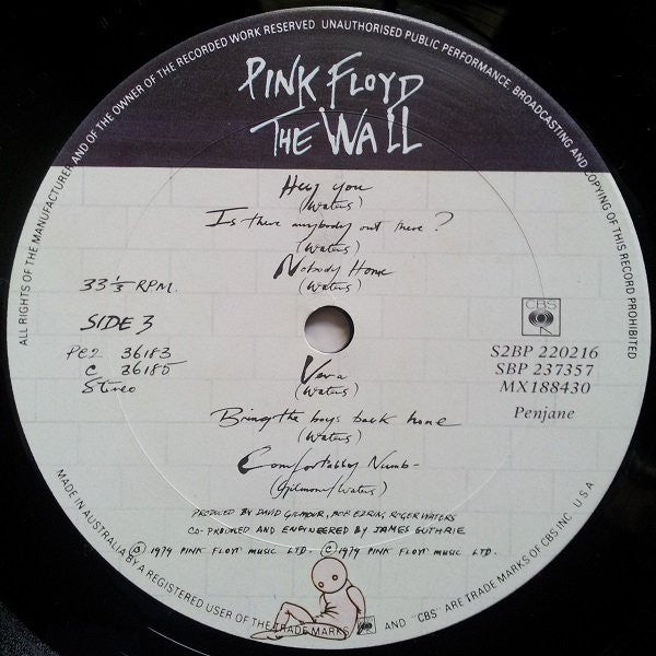 Pink Floyd : The Wall (2xLP, Album)