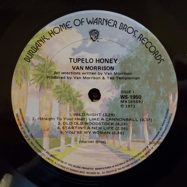 Van Morrison : Tupelo Honey (LP, Album)