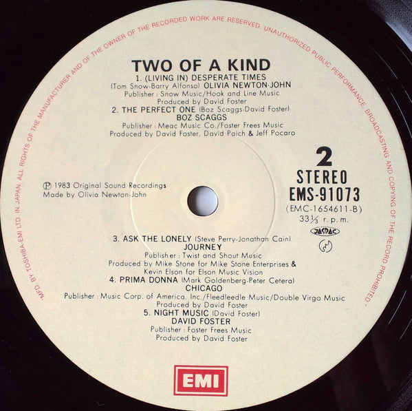 Various : Two Of A Kind - Music From The Original Motion Picture Soundtrack (LP, Album, Gat)