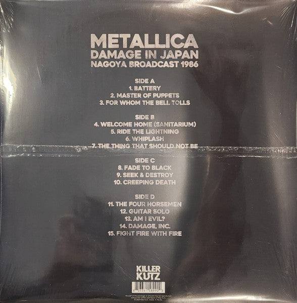 Metallica : Damage In Japan Nagoya Broadcast 1986 (2xLP, Album, Unofficial)