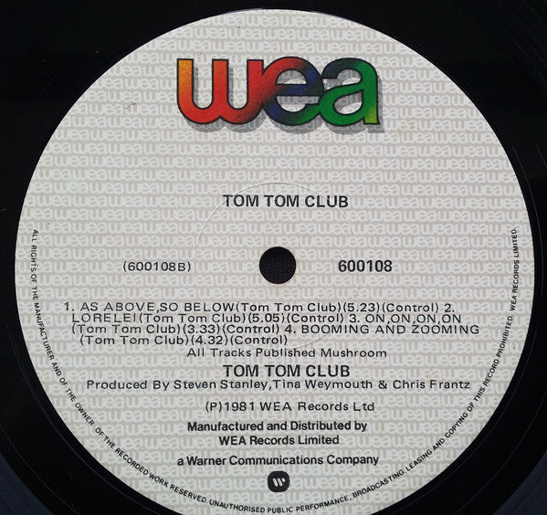 Tom Tom Club : Tom Tom Club (LP, Album, Cre)