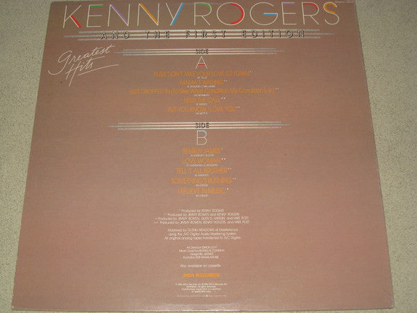 Kenny Rogers And The First Edition* : Greatest Hits  (LP, Comp)