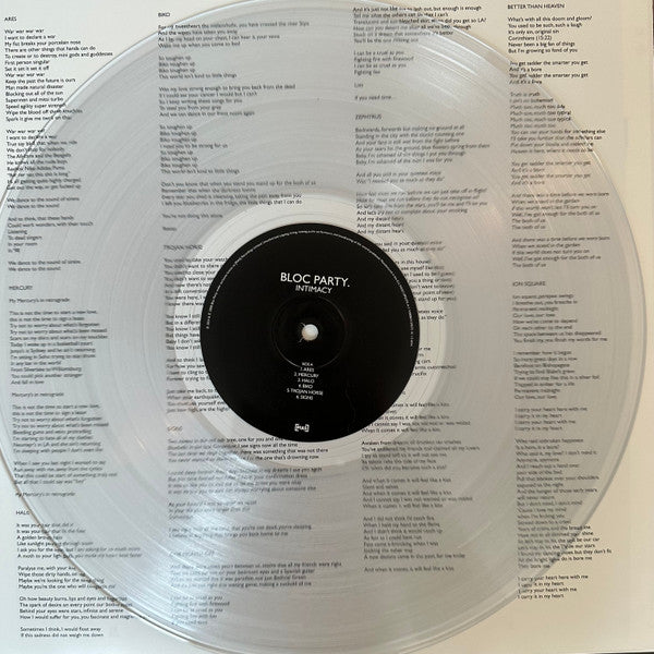 Bloc Party : Intimacy (LP, Album, RE, Cle)