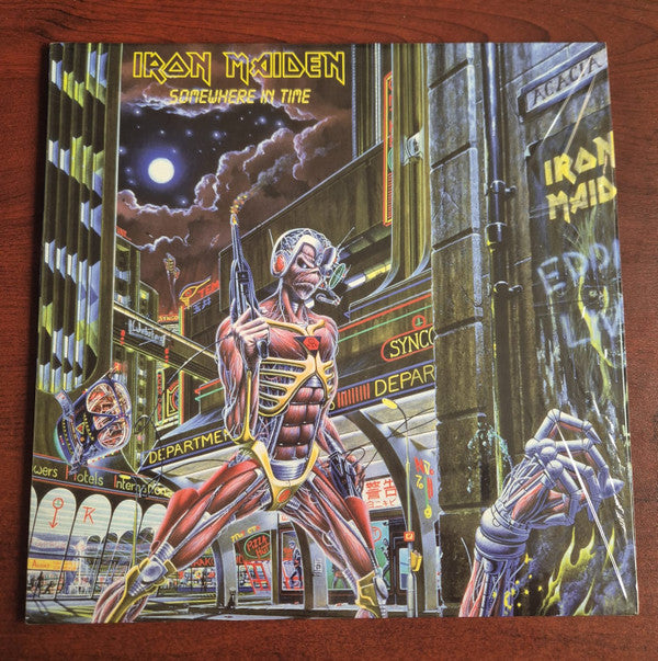 Iron Maiden : Somewhere in Time (LP, Album, RE, RM)