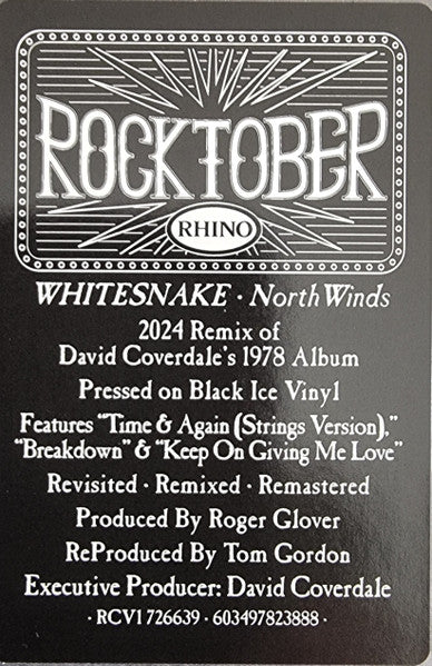 Whitesnake : North Winds (LP, Album, RE, RM, Bla)