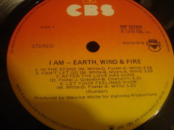 Earth, Wind & Fire : I Am (LP, Album, Gat)