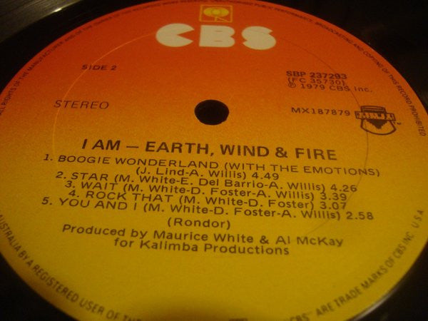 Earth, Wind & Fire : I Am (LP, Album, Gat)
