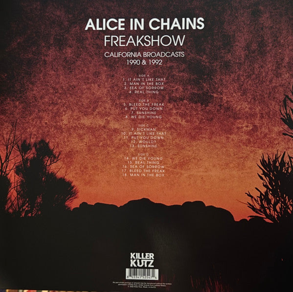 Alice In Chains : Freakshow - California Broadcasts 1990 & 1992 (2xLP, Unofficial, Tra)