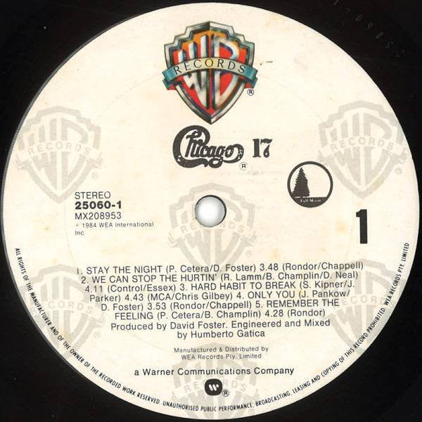 Chicago (2) : Chicago 17 (LP, Album)