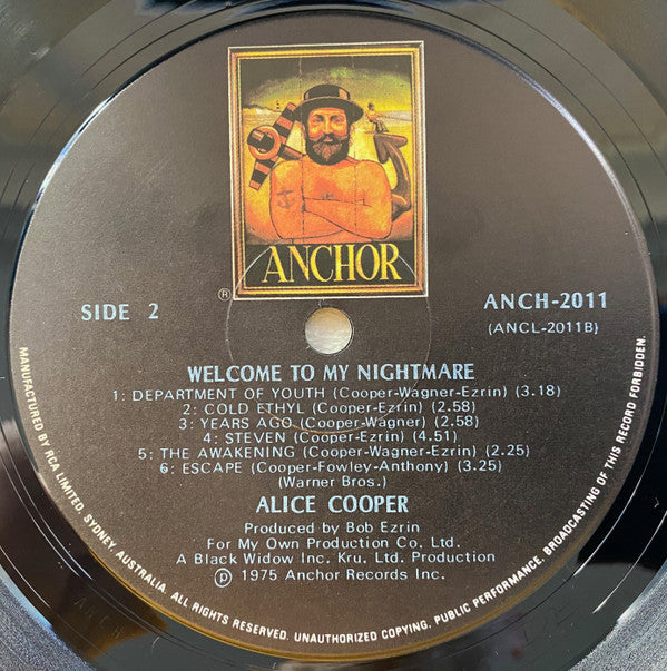 Alice Cooper (2) : Welcome To My Nightmare (LP, Album, RE, Bla)