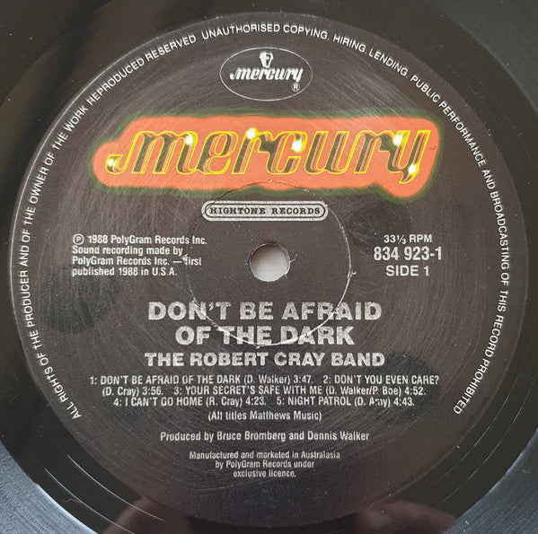 The Robert Cray Band : Don't Be Afraid Of The Dark (LP, Album)