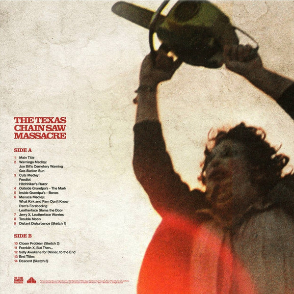 Tobe Hooper And Wayne Bell (6) : The Texas Chain Saw Massacre (Original Motion Picture Score) (LP, Album, Red)