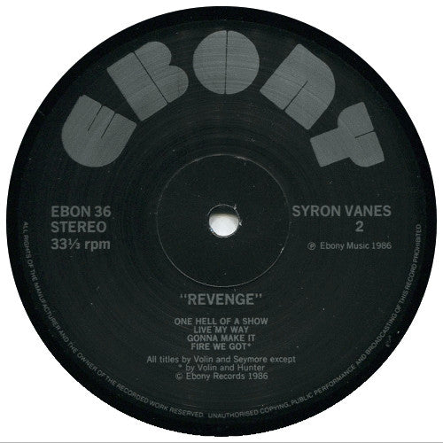 Syron Vanes : Revenge (LP, Album)