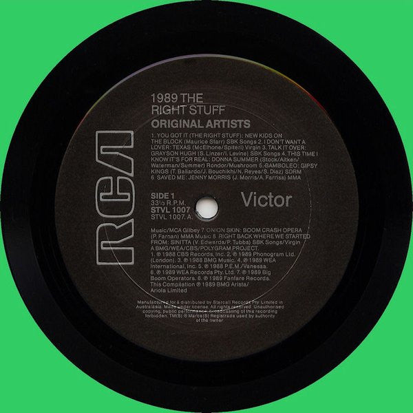 Various : 1989 The Right Stuff (LP, Comp)
