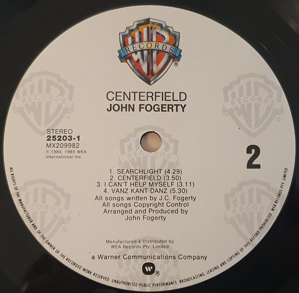 John Fogerty : Centerfield (LP, Album)