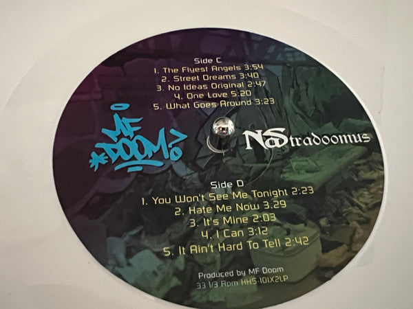 MF Doom, Nas : NAStradoomus Vol. 2 (LP, Album, S/Edition, Unofficial, Whi)